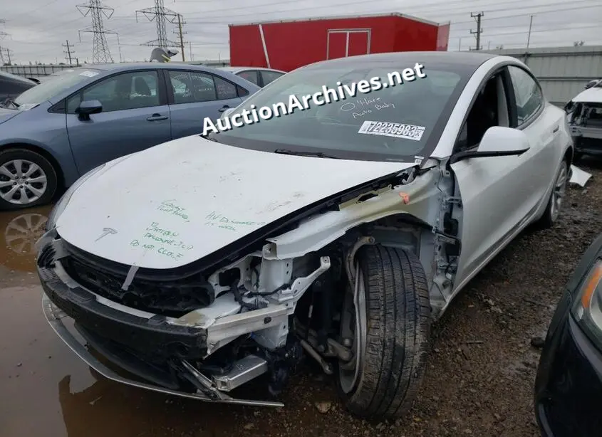 TESLA MODEL 3 2022 VIN: 5YJ3E1EA0NF368953